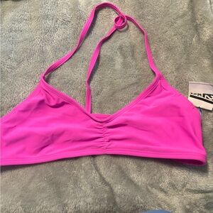 True Craft Pink Bikini Top with Adjustable Straps